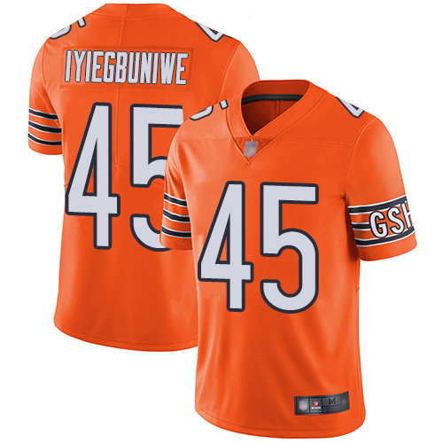 Chicago Bears Limited Orange Men Joel Iyiegbuniwe Alternate Jersey NFL Football 45 Vapor Untouchable